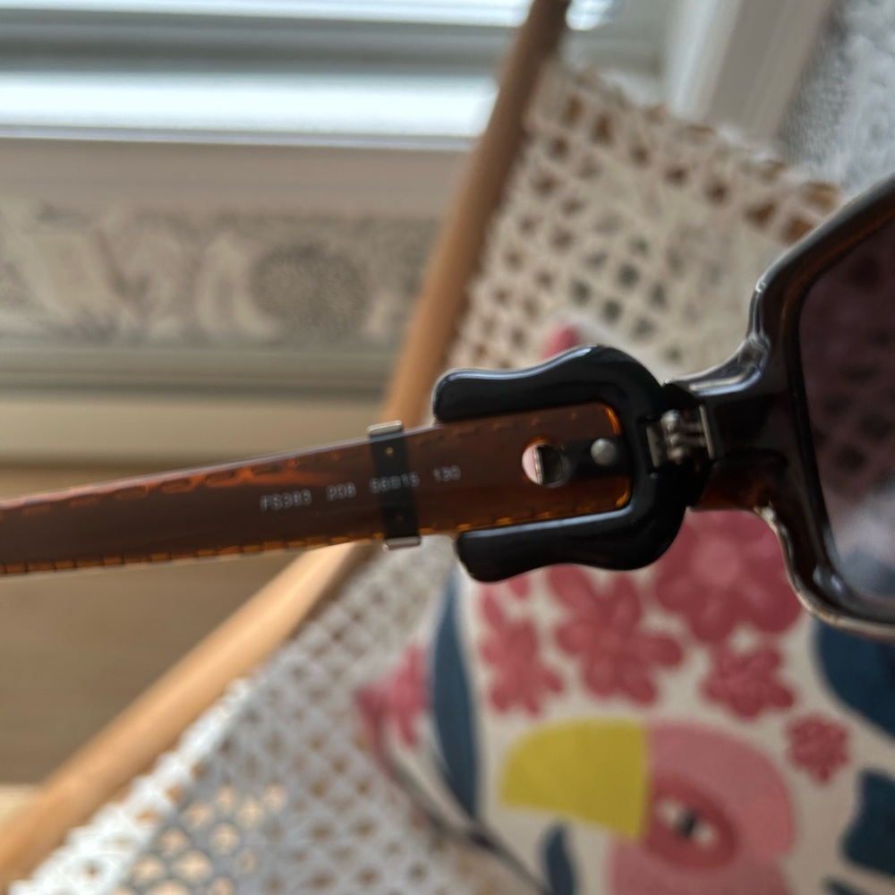Fendi Dark Brown Vintage Sunglasses with buckle detail - Picture 6 of 7